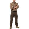 CQR Men’s Long Sleeve Tactical Shirts, Ripstop Military Work Shirts, UPF 50+ Breathable Button Down Outdoor Hiking Shirt(Supervisor Cougar)