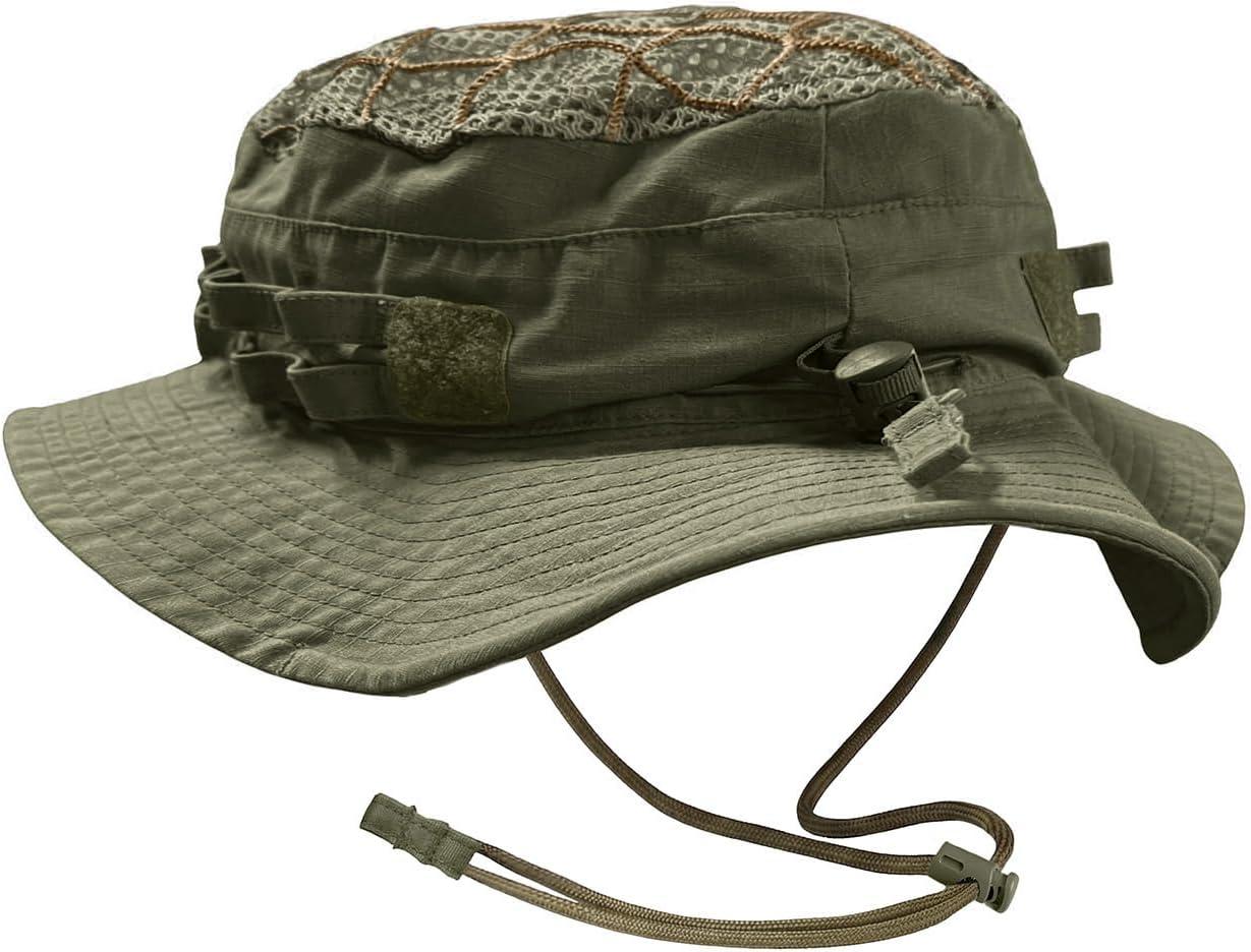 image:imageCQR Mens Tactical Boonie Hat Breathable Packable Sun Hat for Hunting Hiking Fishing Shooting and Outdoor ActivitiesSentinel Soil Green