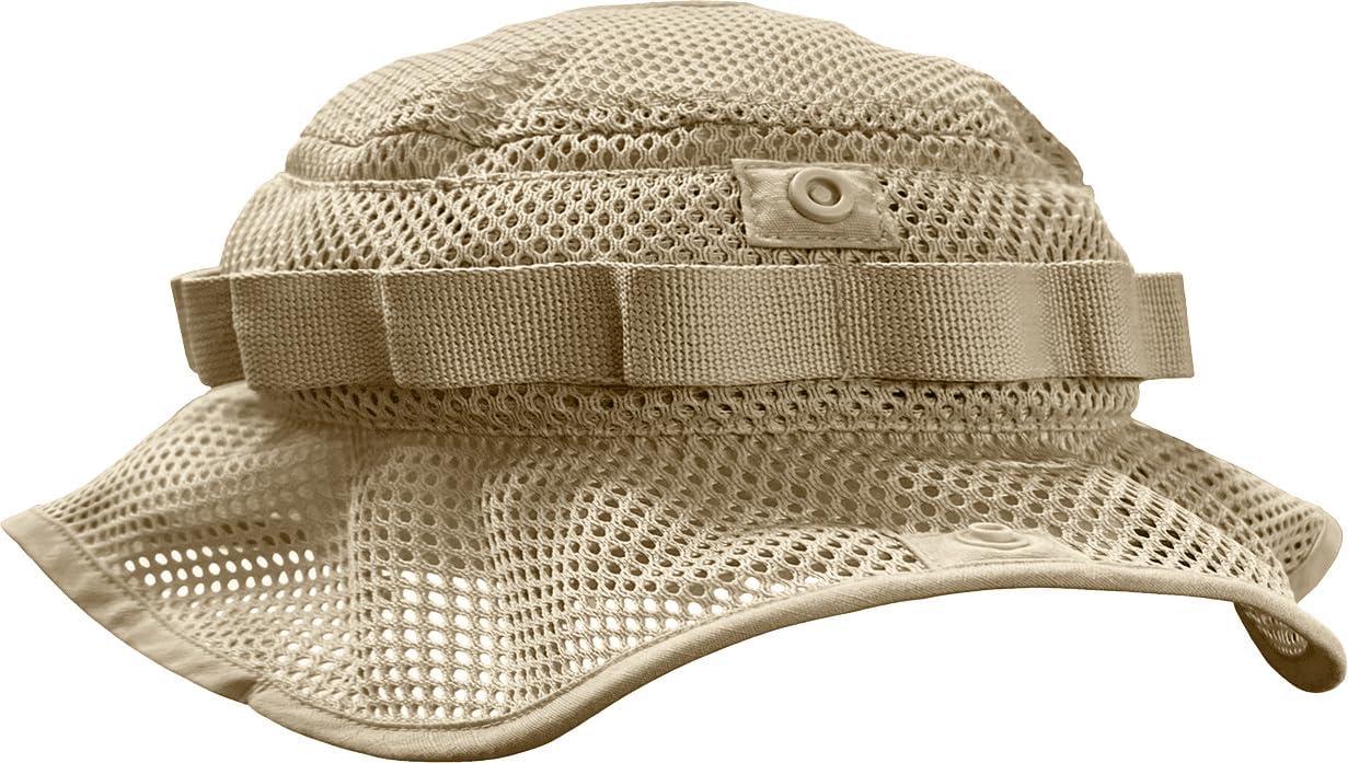 image:imageCQR Mens Tactical Boonie Hat Breathable Packable Sun Hat for Hunting Hiking Fishing Shooting and Outdoor ActivitiesSniper Alamo Khaki