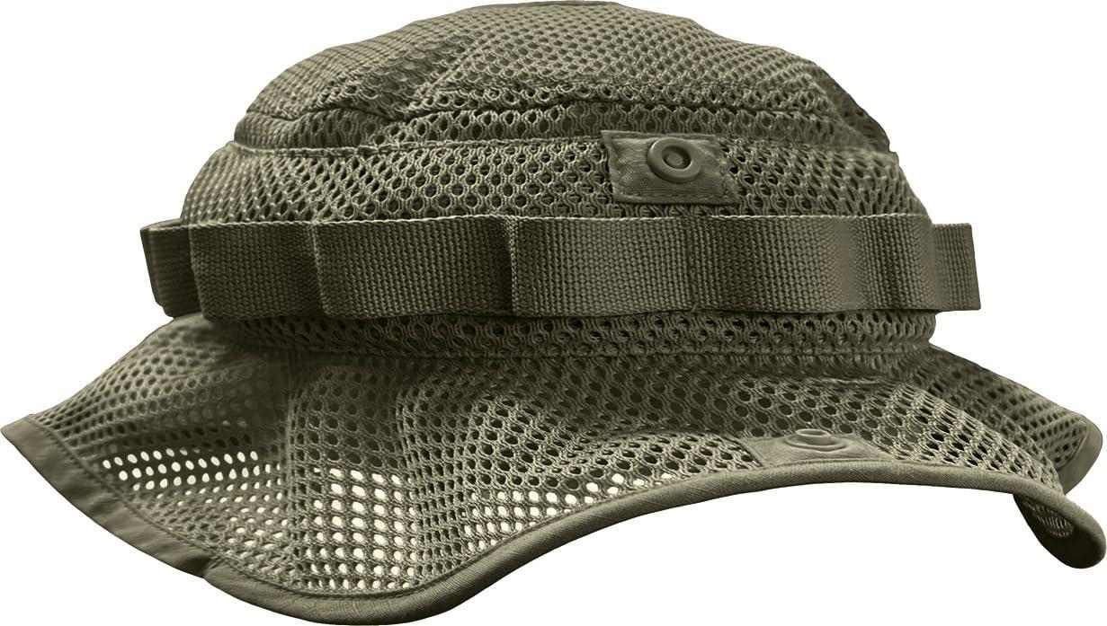 image:imageCQR Mens Tactical Boonie Hat Breathable Packable Sun Hat for Hunting Hiking Fishing Shooting and Outdoor ActivitiesSniper Soil Green