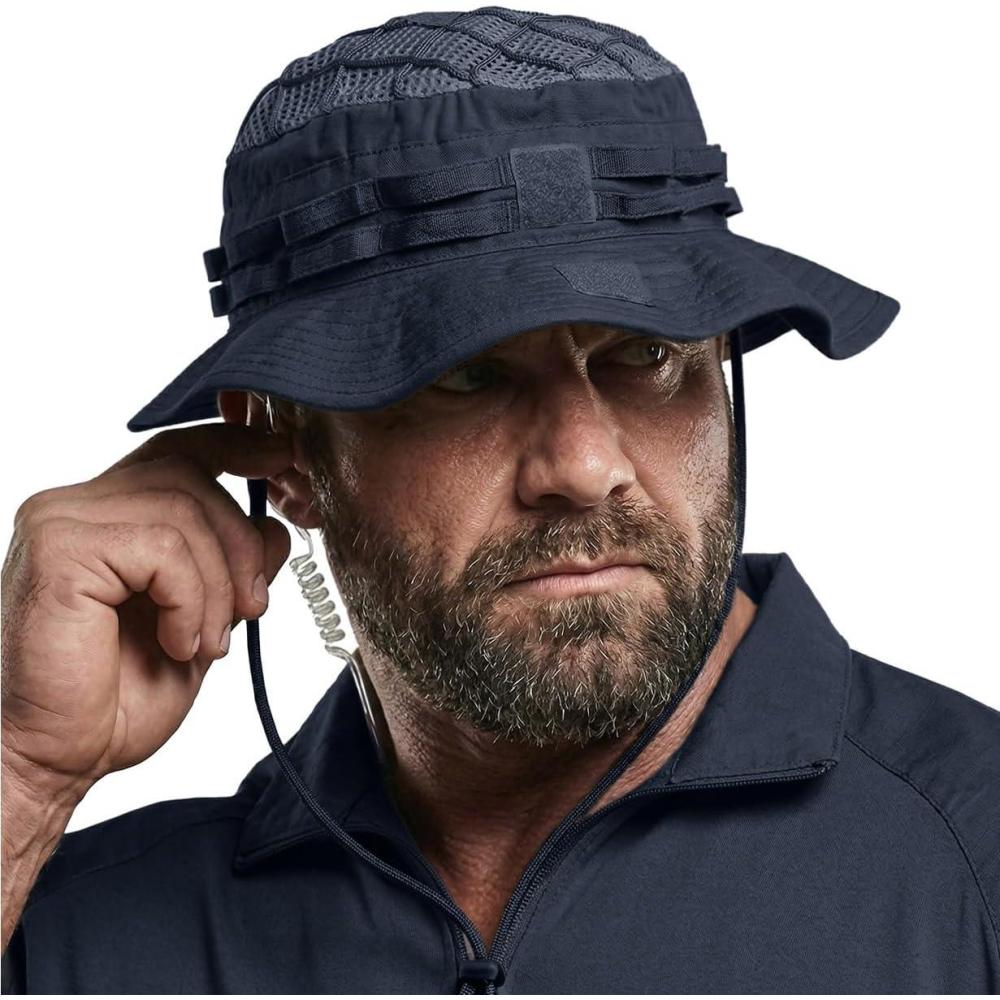 image:imageCQR Mens Tactical Boonie Hat Breathable Packable Sun Hat for Hunting Hiking Fishing Shooting and Outdoor ActivitiesSentinel Operator Navy