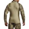 CQR Men’s Combat Shirt Tactical 1/4 Zip Long Sleeve Military BDU Shirts Camo EDC Top with Pockets(Raider Fractal Camo)