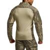 CQR Men’s Combat Shirt Tactical 1/4 Zip Long Sleeve Military BDU Shirts Camo EDC Top with Pockets(Raider Pro Fractal Camo)