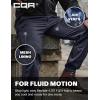 CQR Men’s Flex Lightweight Joggers, Elastic Waist Drawstring Casual Pants, Tapered Fit Water Resistant Outdoor Cargo Pants(Asset Operator Navy)