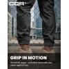 CQR Men’s Flex Lightweight Joggers, Elastic Waist Drawstring Casual Pants, Tapered Fit Water Resistant Outdoor Cargo Pants(Essential Black)