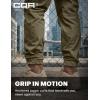CQR Men’s Flex Lightweight Joggers, Elastic Waist Drawstring Casual Pants, Tapered Fit Water Resistant Outdoor Cargo Pants(Essential Soil Green)