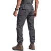 CQR Men’s Flex Lightweight Joggers, Elastic Waist Drawstring Casual Pants, Tapered Fit Water Resistant Outdoor Cargo Pants(Squad Charcoal)