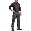 CQR Men’s Flex Lightweight Joggers, Elastic Waist Drawstring Casual Pants, Tapered Fit Water Resistant Outdoor Cargo Pants(Squad Charcoal)