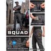 CQR Men’s Flex Lightweight Joggers, Elastic Waist Drawstring Casual Pants, Tapered Fit Water Resistant Outdoor Cargo Pants(Squad Charcoal)
