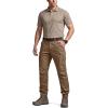 CQR Men’s Flex Lightweight Joggers, Elastic Waist Drawstring Casual Pants, Tapered Fit Water Resistant Outdoor Cargo Pants(Squad Cougar)