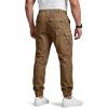 CQR Men’s Flex Lightweight Joggers, Elastic Waist Drawstring Casual Pants, Tapered Fit Water Resistant Outdoor Cargo Pants(Squad Cougar)