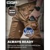 CQR Men’s Flex Lightweight Joggers, Elastic Waist Drawstring Casual Pants, Tapered Fit Water Resistant Outdoor Cargo Pants(Squad Cougar)