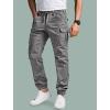 CQR Men’s Flex Lightweight Joggers, Elastic Waist Drawstring Casual Pants, Tapered Fit Water Resistant Outdoor Cargo Pants(Squad Stone)