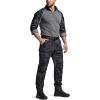 CQR Men’s Flex Lightweight Joggers, Elastic Waist Drawstring Casual Pants, Tapered Fit Water Resistant Outdoor Cargo Pants(Squad Utility Camo Black)