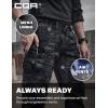 CQR Men’s Flex Lightweight Joggers, Elastic Waist Drawstring Casual Pants, Tapered Fit Water Resistant Outdoor Cargo Pants(Squad Utility Camo Black)