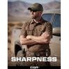 CQR Men’s Short Sleeve Tactical Shirts, UPF 50+ Ripstop Military Work Shirts, Breathable Button Down Outdoor Hiking Shirt(Journeyman Cougar)