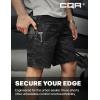 CQR Men’s Stretch Utility Shorts, Lightweight Quick Dry Casual Shorts, Hiking Golf Cargo Shorts with Zipper Pockets(Sedona Camo Utility Camo Black)