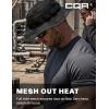 CQR Men’s Tactical Boonie Hat, Breathable Packable Sun Hat for Hunting, Hiking, Fishing, Shooting, and Outdoor Activities(Sniper Black)