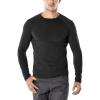 CQR Men’s Combat Shirt Tactical 1/4 Zip Long Sleeve Military BDU Shirts Camo EDC Top with Pockets(Tacti Dri Black)