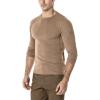 CQR Men’s Combat Shirt Tactical 1/4 Zip Long Sleeve Military BDU Shirts Camo EDC Top with Pockets(Tacti Dri Coyote)