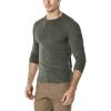 CQR Men’s Combat Shirt Tactical 1/4 Zip Long Sleeve Military BDU Shirts Camo EDC Top with Pockets(Tacti Dri Green)