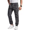 CQR Men’s Flex Lightweight Joggers, Elastic Waist Drawstring Casual Pants, Tapered Fit Water Resistant Outdoor Cargo Pants(Squad Charcoal)