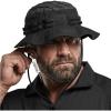 CQR Men’s Tactical Boonie Hat, Breathable Packable Sun Hat for Hunting, Hiking, Fishing, Shooting, and Outdoor Activities(Sentinel Black)