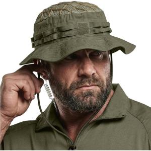 CQR Men’s Tactical Boonie Hat, Breathable Packable Sun Hat for Hunting, Hiking, Fishing, Shooting, and Outdoor Activities(Sentinel Soil Green)