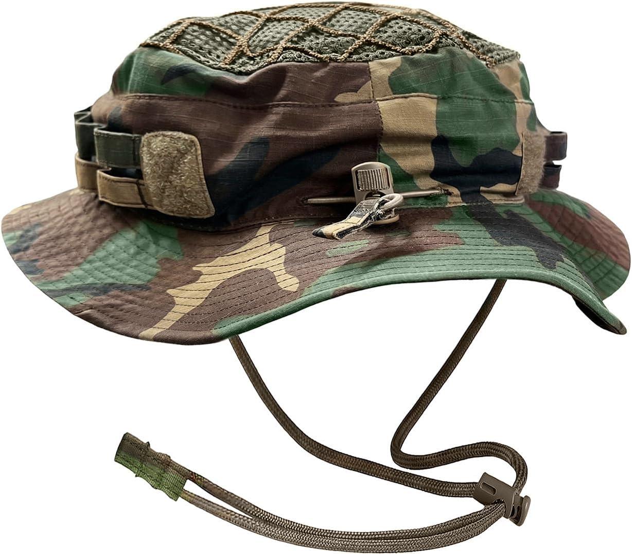 image:imageCQR Mens Tactical Boonie Hat Breathable Packable Sun Hat for Hunting Hiking Fishing Shooting and Outdoor ActivitiesSentinel Woodland Olive