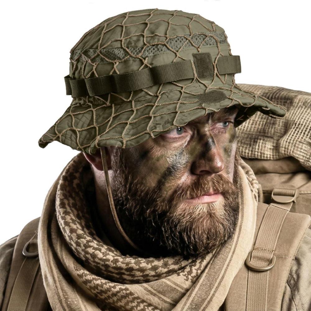 image:imageCQR Mens Tactical Boonie Hat Breathable Packable Sun Hat for Hunting Hiking Fishing Shooting and Outdoor ActivitiesRecon Soil Green