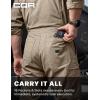 CQR Men’s Tactical Ripstop Zip-Front Coverall, Lightweight Durable Utility Work Jumpsuit for Mechanics and Technicians(Vortex Alamo Khaki)