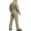 CQR Men’s Tactical Ripstop Zip-Front Coverall, Lightweight Durable Utility Work Jumpsuit for Mechanics and Technicians(Vortex Alamo Khaki)