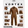 CQR Men’s Tactical Ripstop Zip-Front Coverall, Lightweight Durable Utility Work Jumpsuit for Mechanics and Technicians(Vortex Copper Brown)