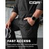 CQR Men’s Tactical Ripstop Zip-Front Coverall, Lightweight Durable Utility Work Jumpsuit for Mechanics and Technicians(Vortex Lt Black)