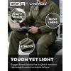 CQR Men’s Tactical Ripstop Zip-Front Coverall, Lightweight Durable Utility Work Jumpsuit for Mechanics and Technicians(Vortex Soil Green)