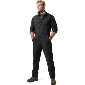 CQR Men’s Tactical Ripstop Zip-Front Coverall, Lightweight Durable Utility Work Jumpsuit for Mechanics and Technicians(Vortex Lt Black)