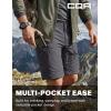 CQR Men’s Quick Dry Stretch Hiking Cargo Shorts, Lightweight Water Resistant Tactical Casual, Golf & Outdoor with Pockets(Rocky Aero Flex Jet Grey)
