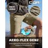 CQR Men’s Quick Dry Stretch Hiking Cargo Shorts, Lightweight Water Resistant Tactical Casual, Golf & Outdoor with Pockets(Rocky Aero Flex Tan)