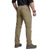 CQR Men’s Quick Dry Tactical Pants, Water Resistant Outdoor Pants, Lightweight Stretch Cargo Work Hiking Pants(Rocky Alpine W/Belt Tan)