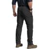 CQR Men’s Quick Dry Tactical Pants, Water Resistant Outdoor Pants, Lightweight Stretch Cargo Work Hiking Pants(Rocky W/Belt Black)