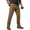 CQR Men’s Quick Dry Tactical Pants, Water Resistant Outdoor Pants, Lightweight Stretch Cargo Work Hiking Pants(Rocky W/Belt Hazelnut)