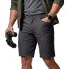 CQR Men’s Quick Dry Stretch Hiking Cargo Shorts, Lightweight Water Resistant Tactical Casual, Golf & Outdoor with Pockets(Rocky Aero Flex Jet Grey)