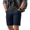 CQR Men’s Quick Dry Stretch Hiking Cargo Shorts, Lightweight Water Resistant Tactical Casual, Golf & Outdoor with Pockets(Rocky Aero Flex Pristine Navy)