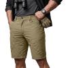 CQR Men’s Quick Dry Stretch Hiking Cargo Shorts, Lightweight Water Resistant Tactical Casual, Golf & Outdoor with Pockets(Rocky Aero Flex Tan)